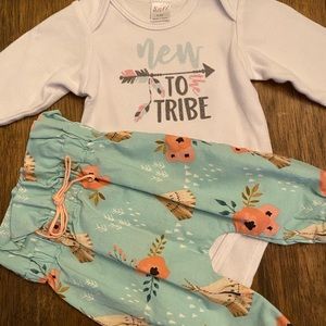 Boho bringing home baby outfit
